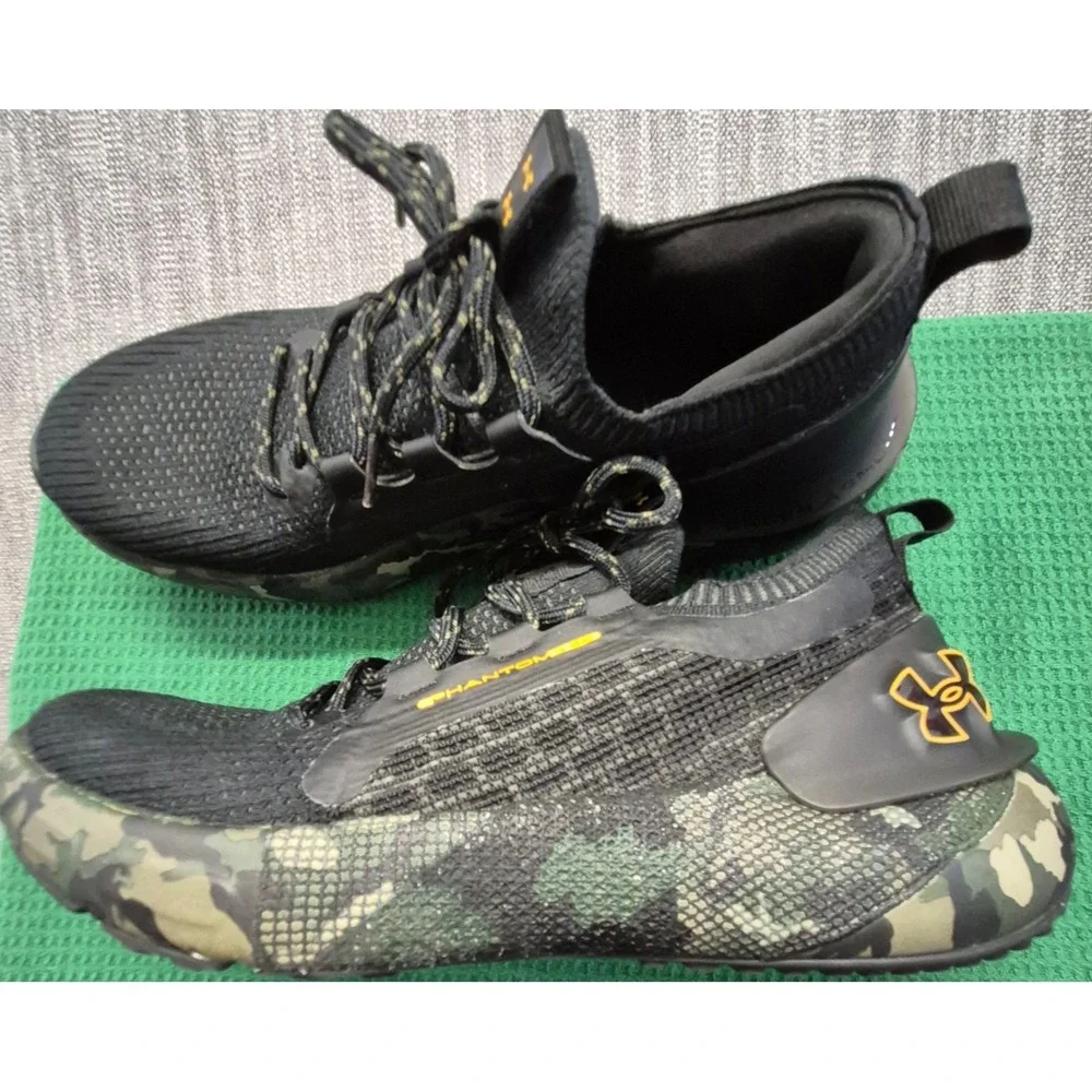 Under Armour HOVR Phantom 3 SE Black/Camo Running Shoes Men's 9 3027287-001 NIB